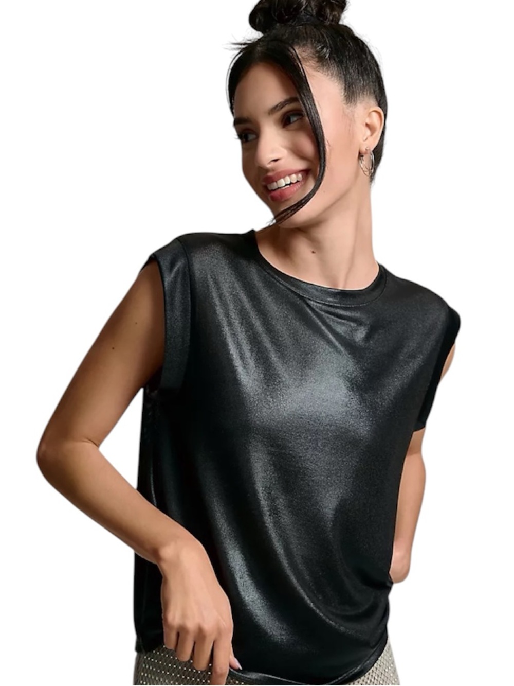 Porridge Shine Muscle Tee in black Womens Size Large